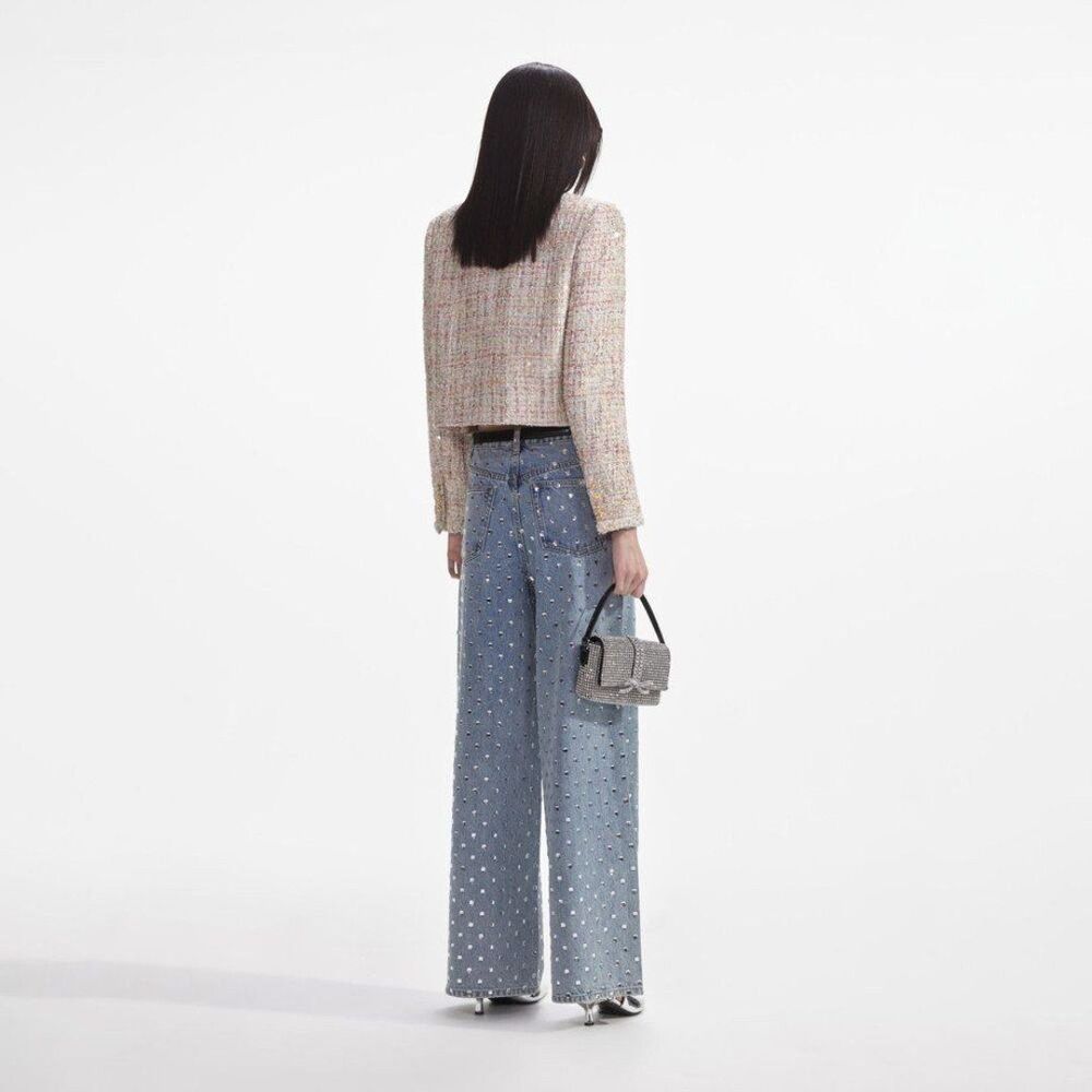 NWOT Self portrait  PASTEL BOUCLE BOXY JACKET - Picture 4 of 12